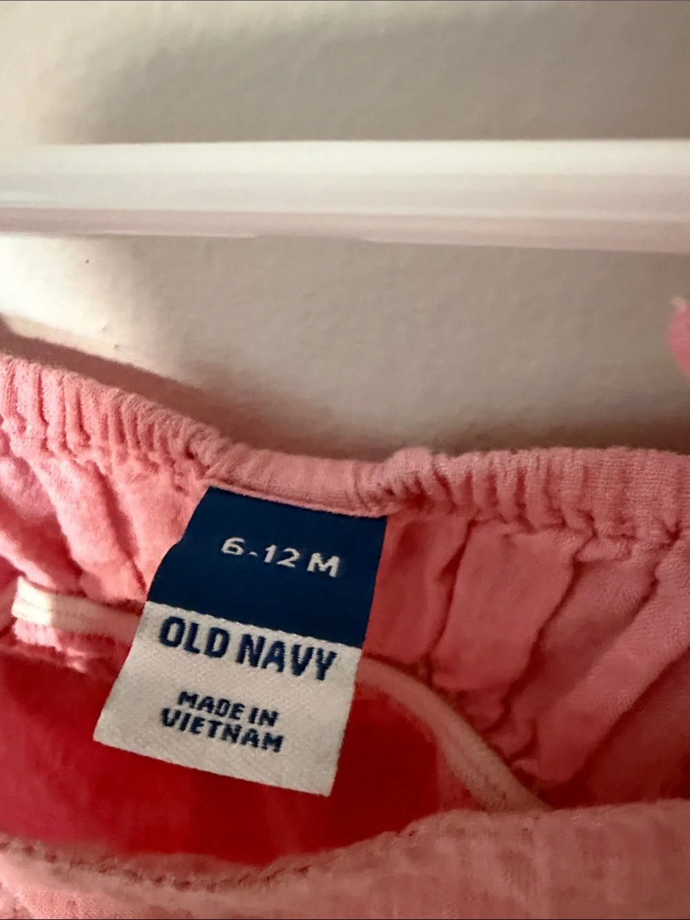 Old Navy Pink Tie-Shoulder Baby Romper